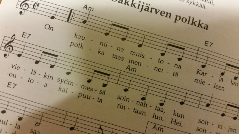 Lauluvihkon sivu