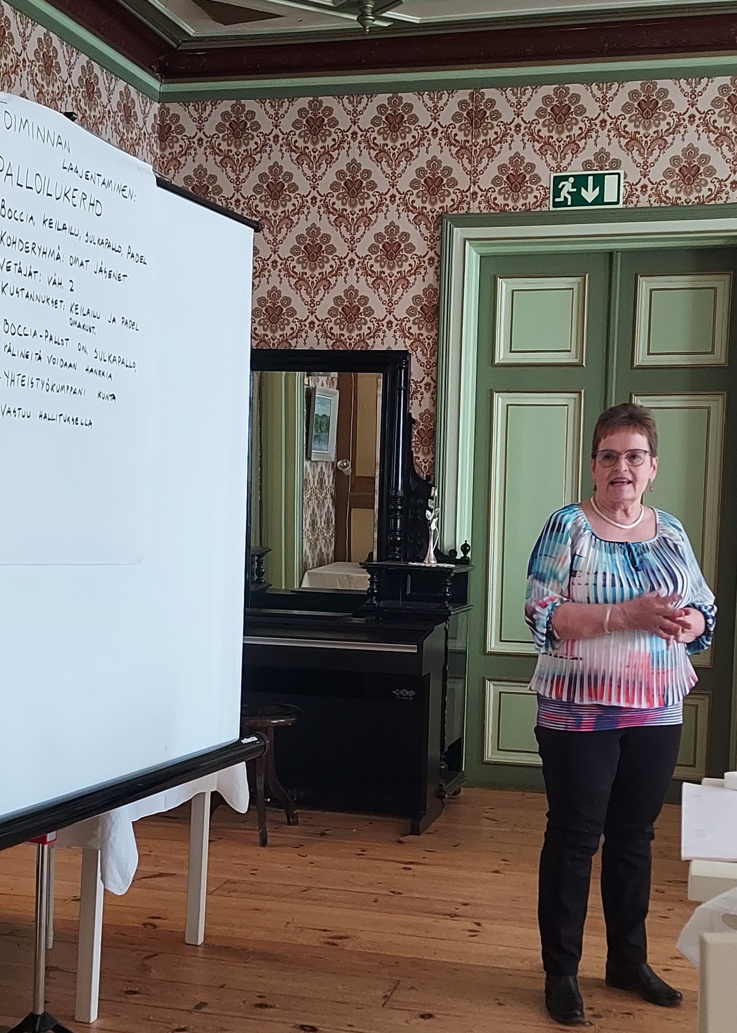 Liisa Louhivuori kertoo Mäntyharjun yhdistyksen kehittämisestä