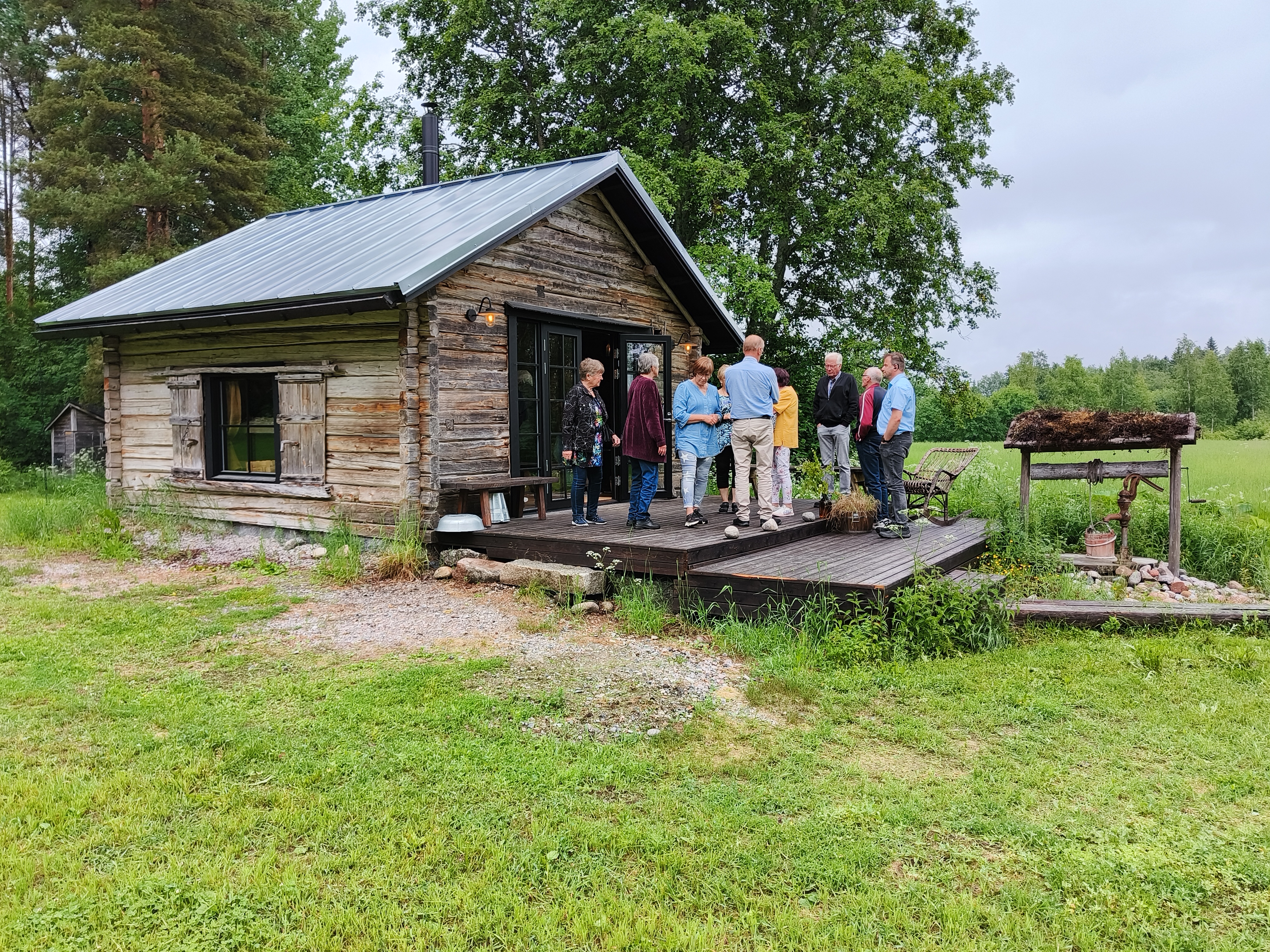 Riihestä tehty sauna