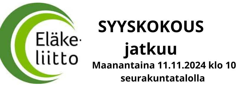 Syyskokous 2024 jatkuu 