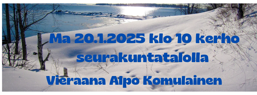 Maanantaikerho 20.1.2025