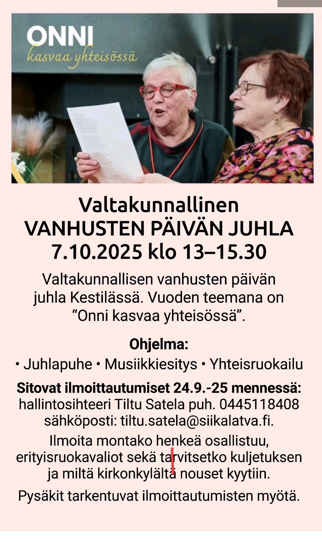 Kestilä Vanhustenpäivän Juhla 
