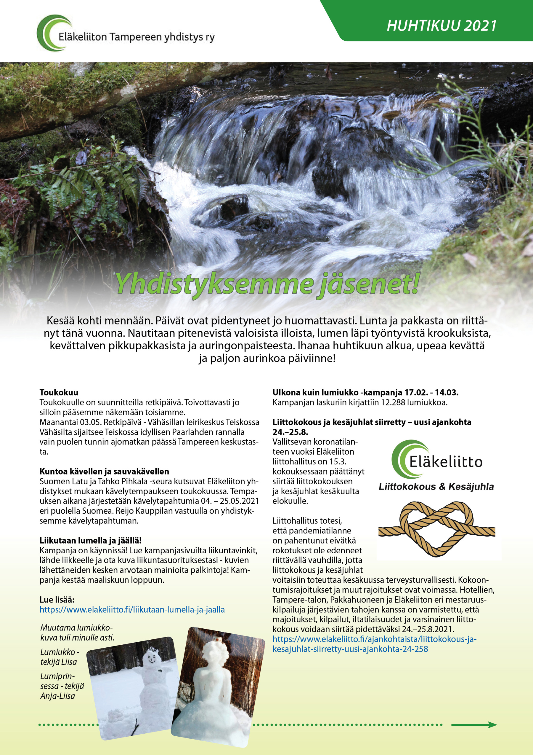 Tre kirje huhtikuu 21