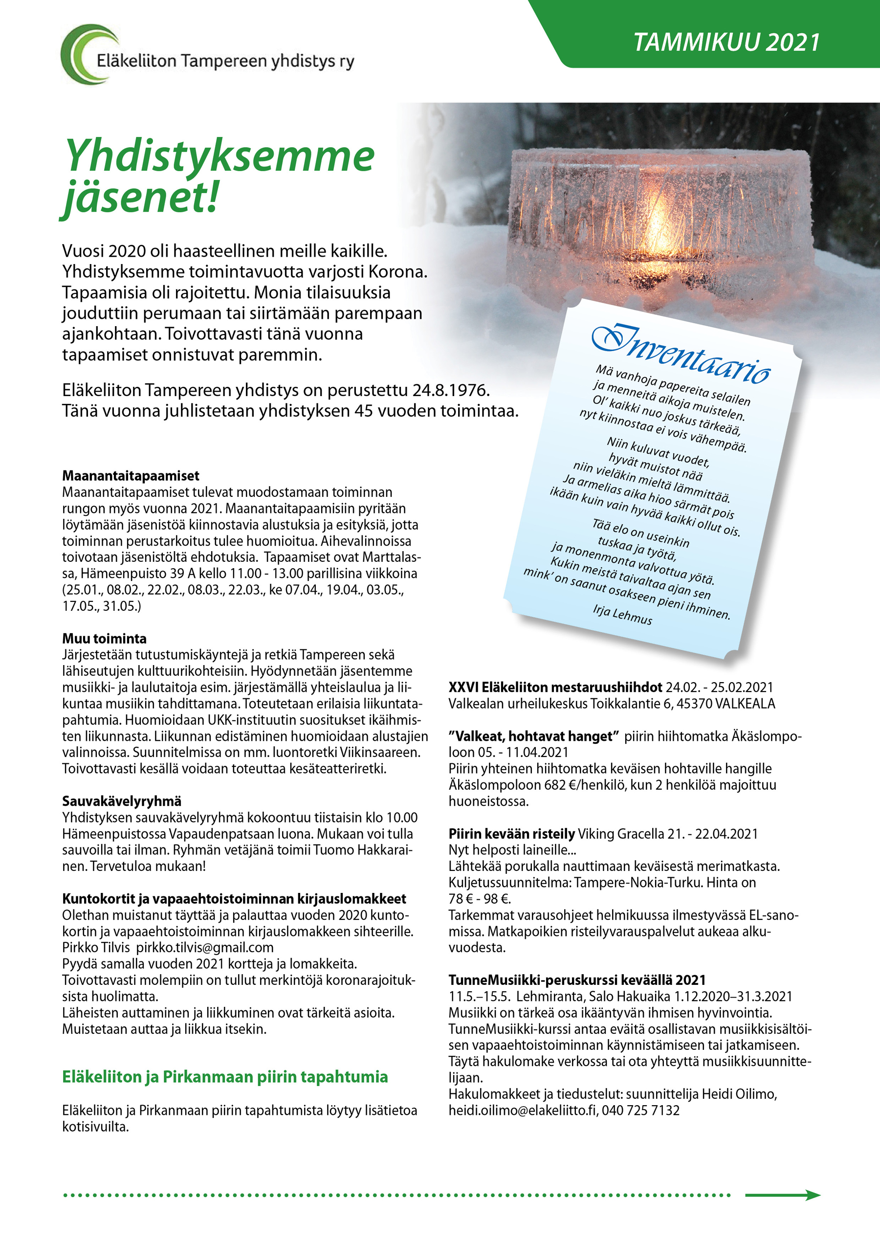 Tampere kirje tammi 
