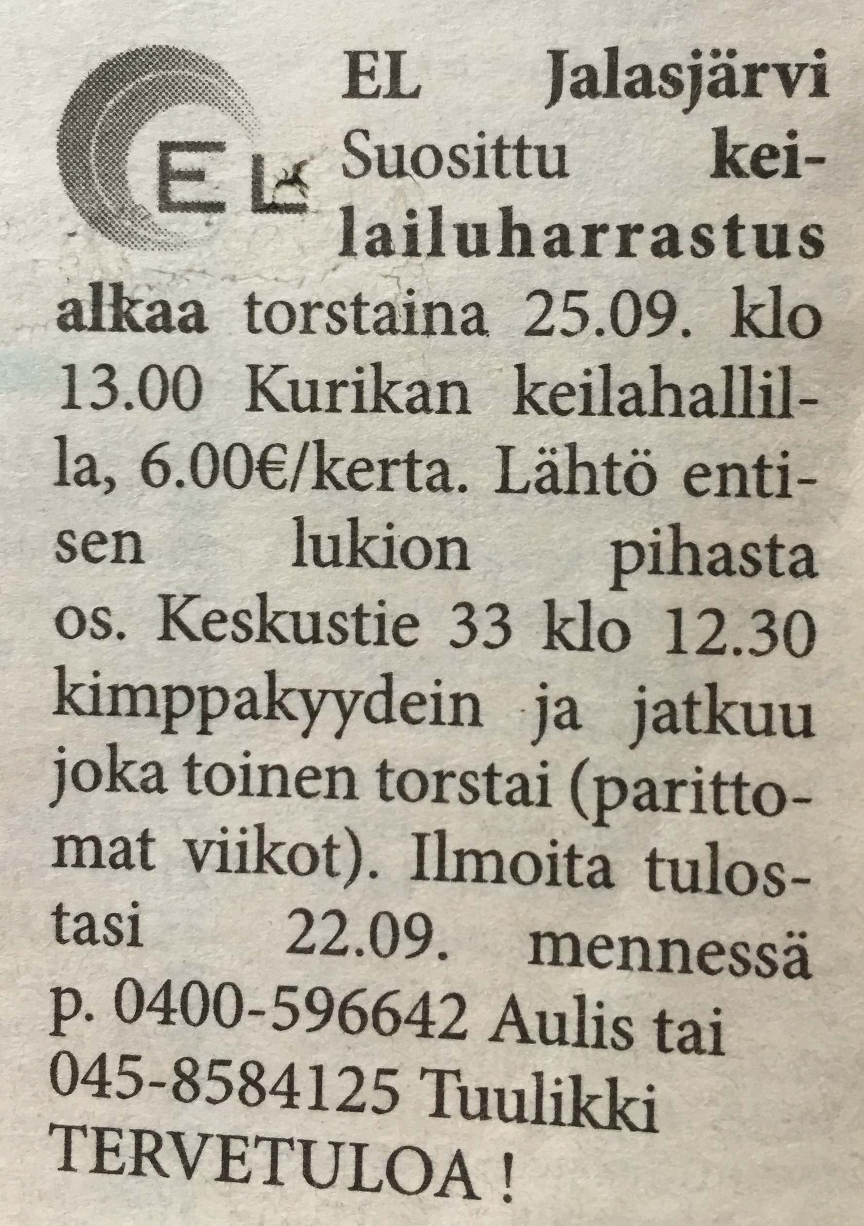 Keilailuilmoitus