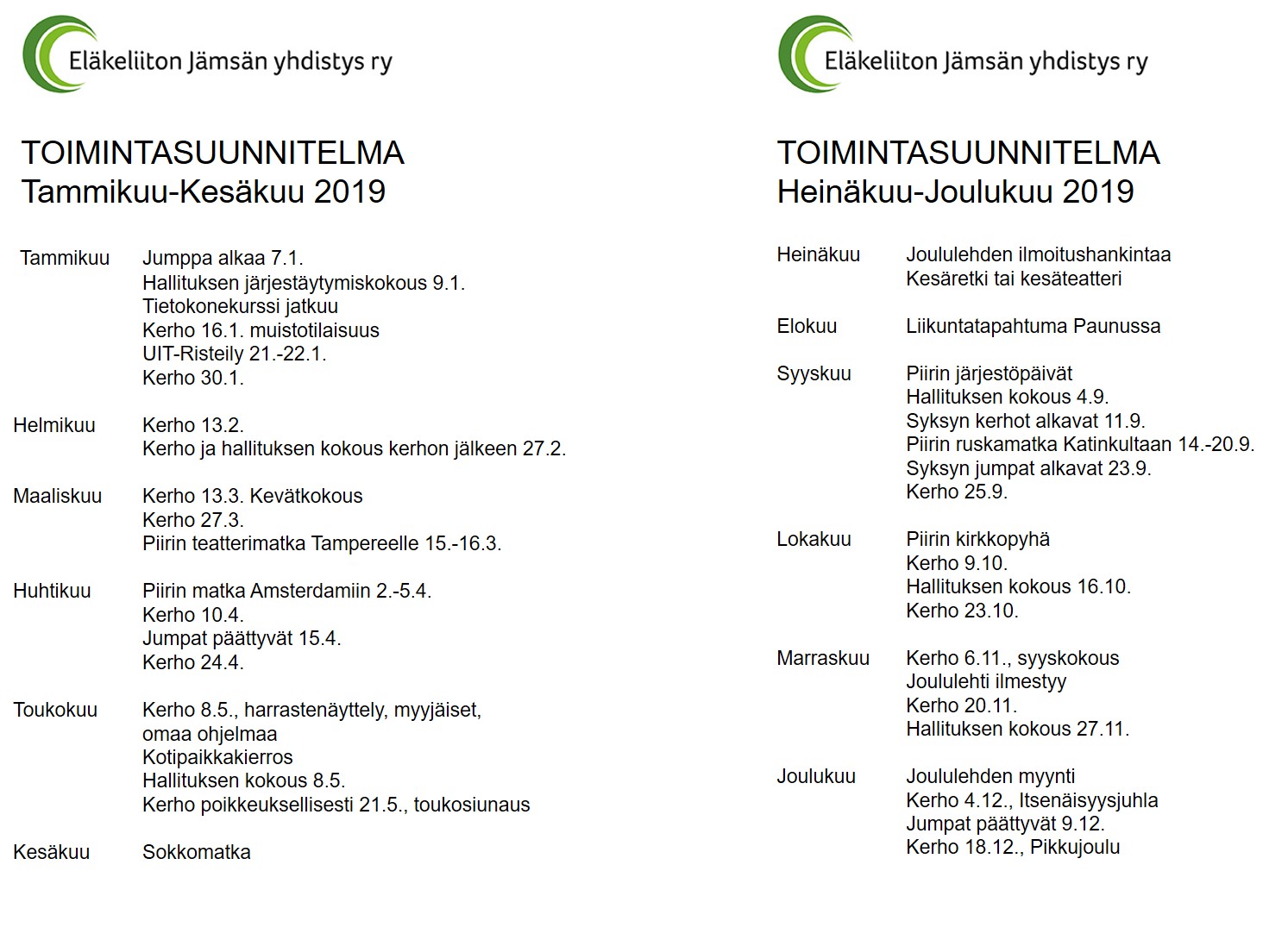 Jämsän yhdistyksen esite keskisivut