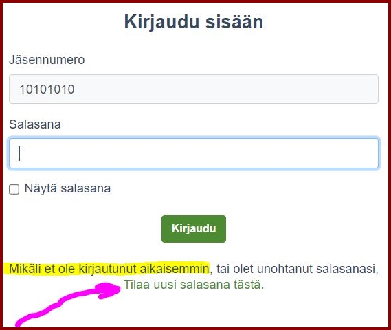 OmaEliakseen kirjautuminen