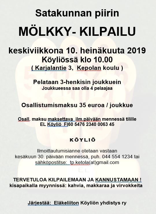 Mölkkykisa-tiedote 2019
