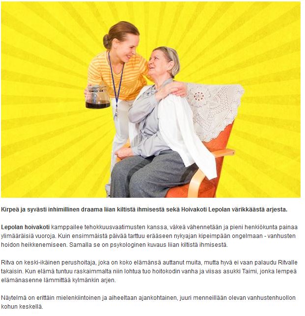 kaksi naista ja näytelmän teksti