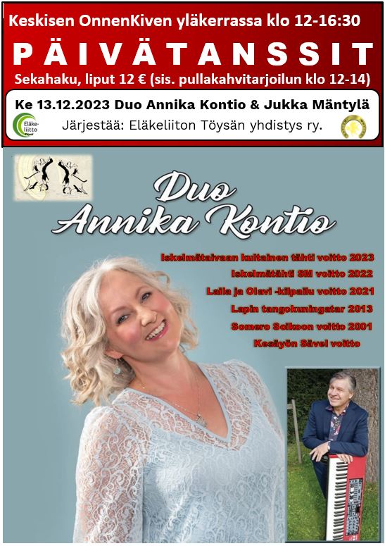 Onnenkivitanssit 13.12.2023 Juliste