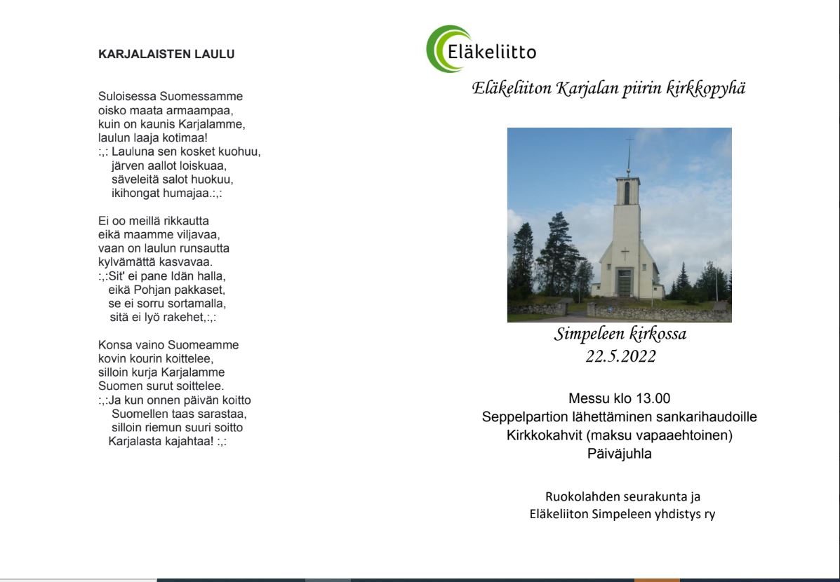 Kirkkopyhän ohjelma
