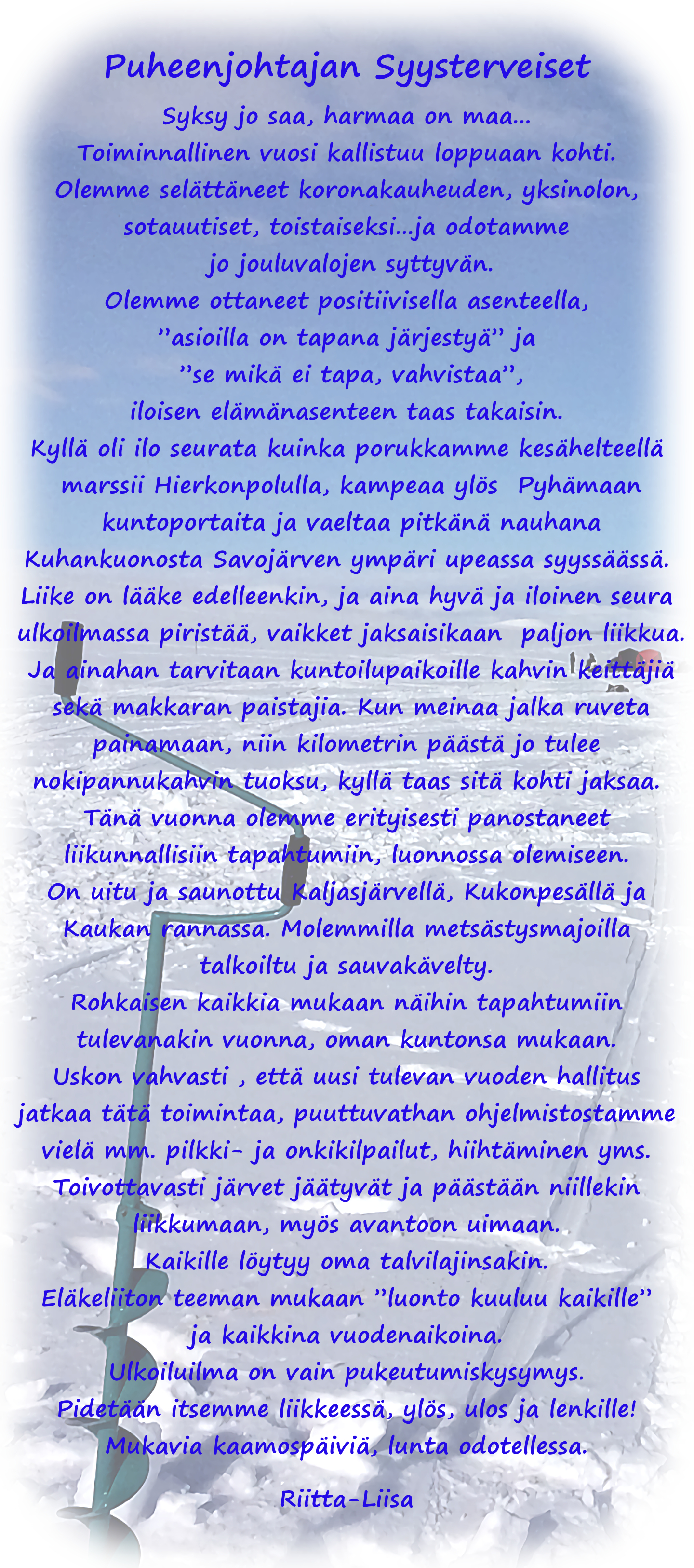 SYYSTERVEISET 2022
