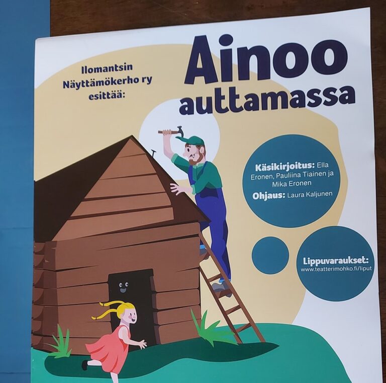 Ainoo auttamassa