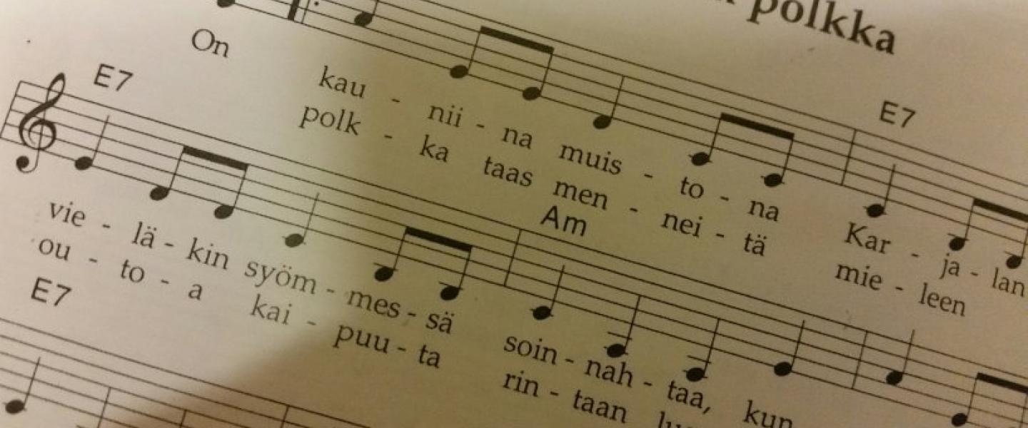 Lauluvihkon sivu