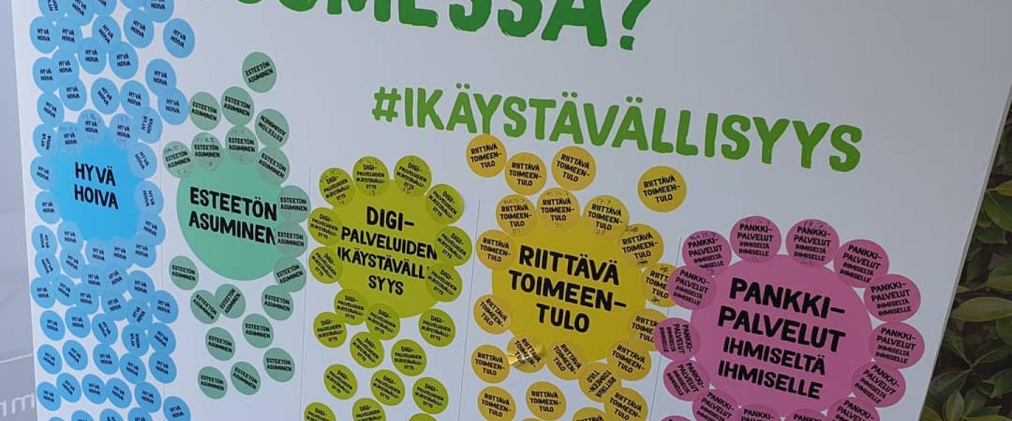 Mikä on tärkeintä ikäystävällisessä Suomessa äänestystulos Eläkeliitto SuomiAreena 2019