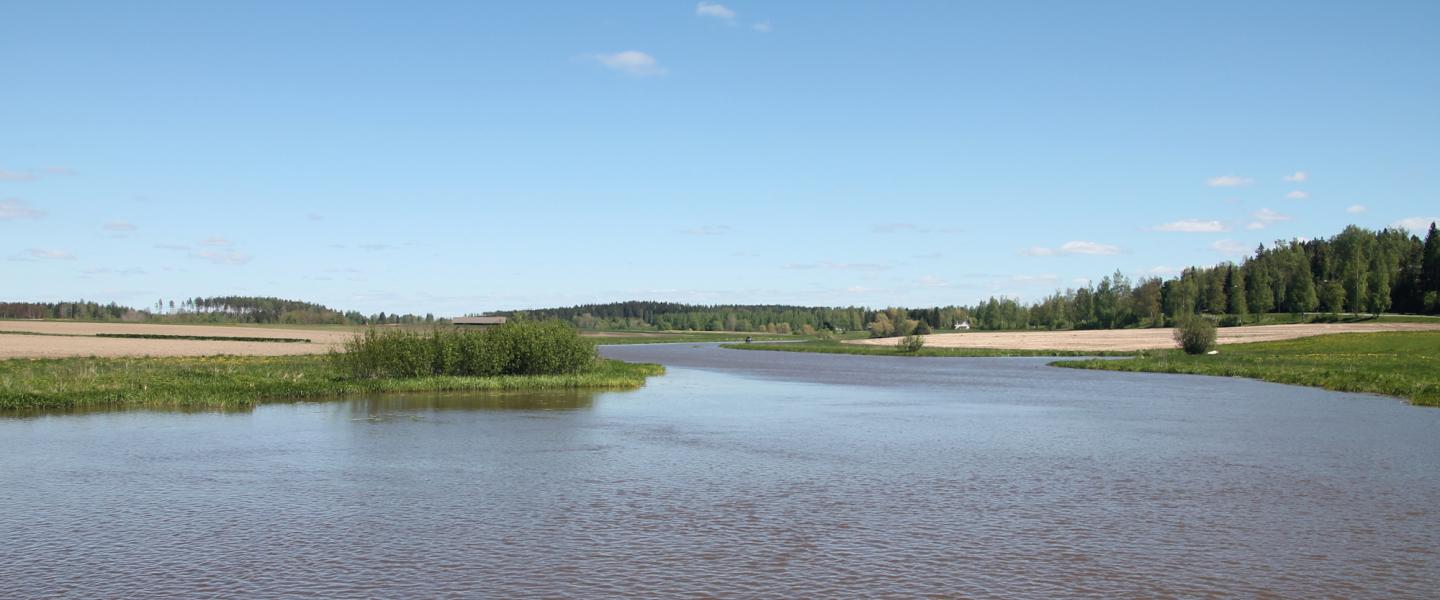 Loimijoki rantabulevardilta nähtynä