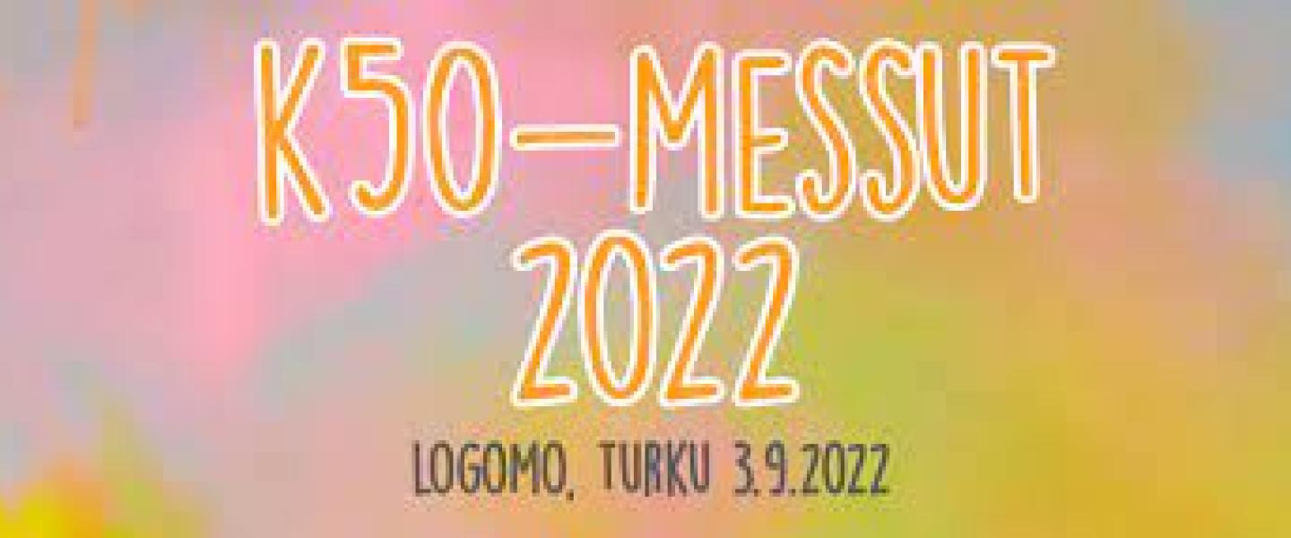 Mainos K50-messut Logomossa