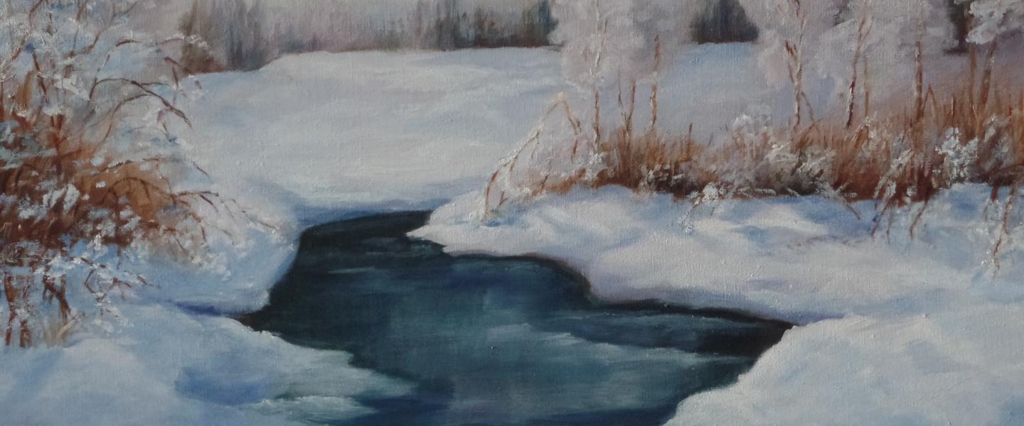 Talvinen virtaava vesi