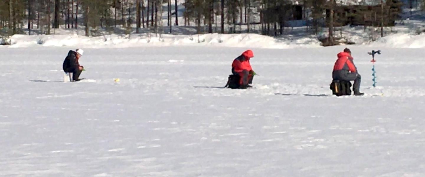 pilkkijöitä jäällä