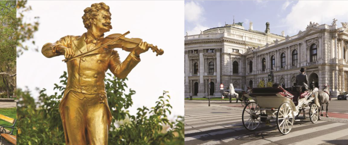 kuvia Wienistä, viulisti-patsas