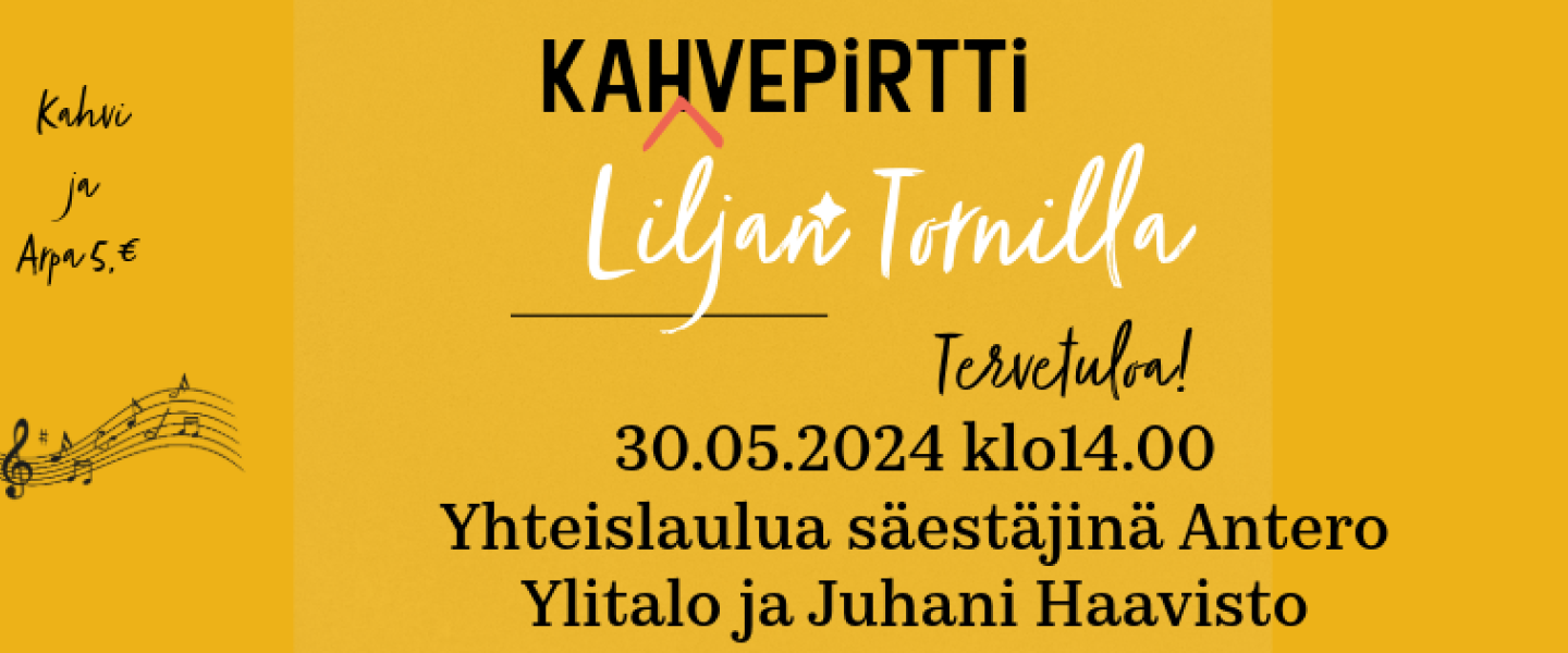 Kahvepirtti toukokuu