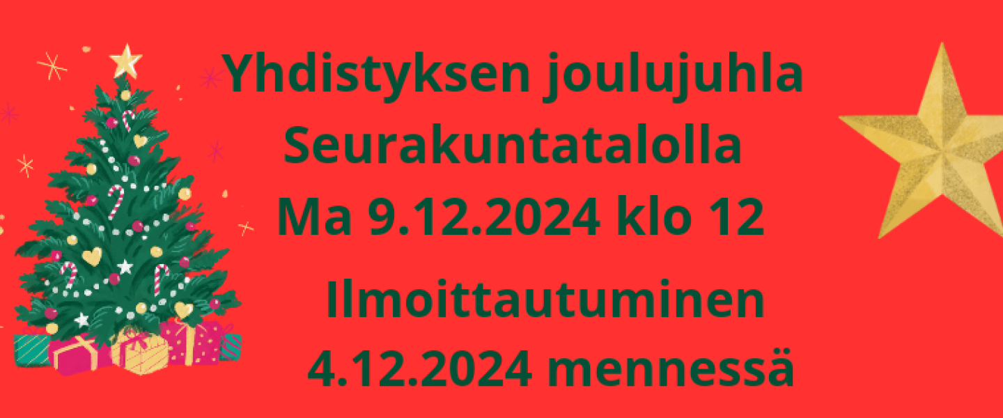 Yhdistyksen joulujuhla 9.12.2024