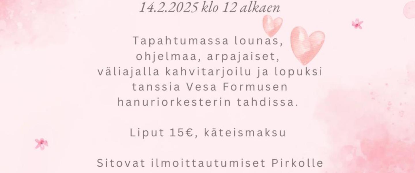 Ystävänpäiväjuhlan kutsu Huittinen