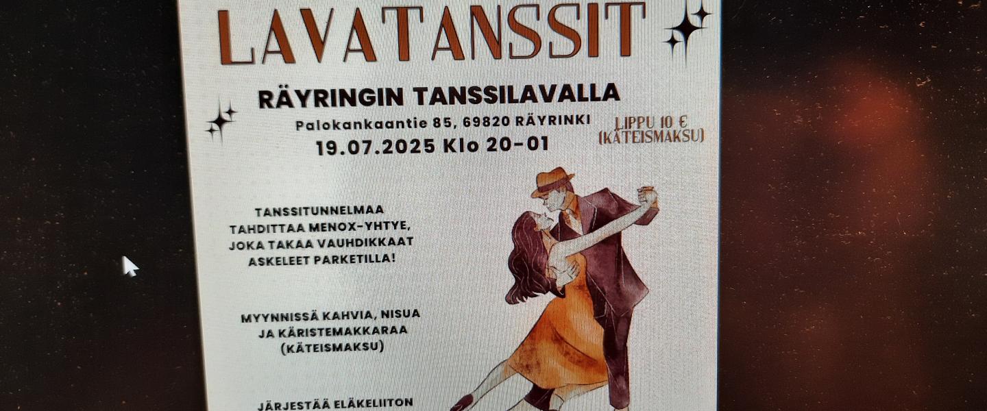 Ilmoitus tansseista