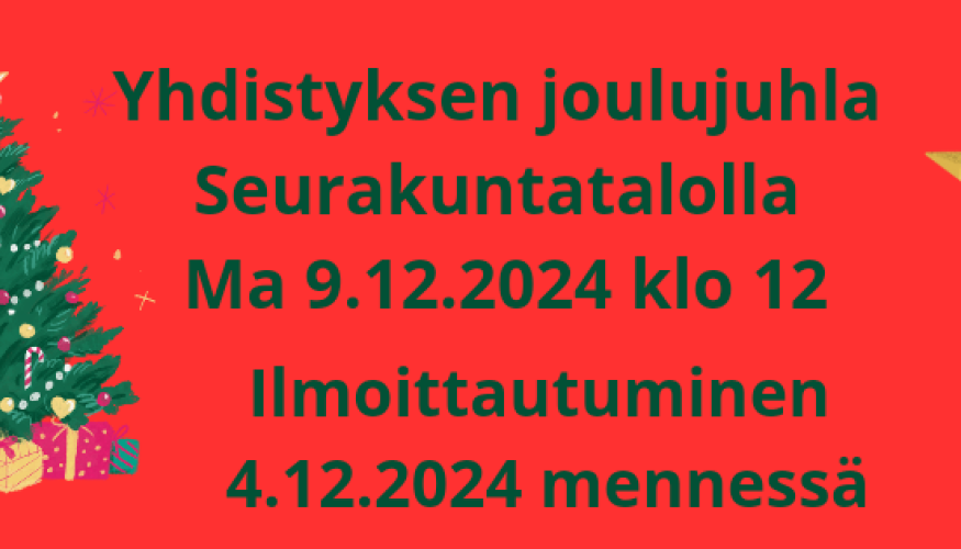 Yhdistyksen joulujuhla 9.12.2024