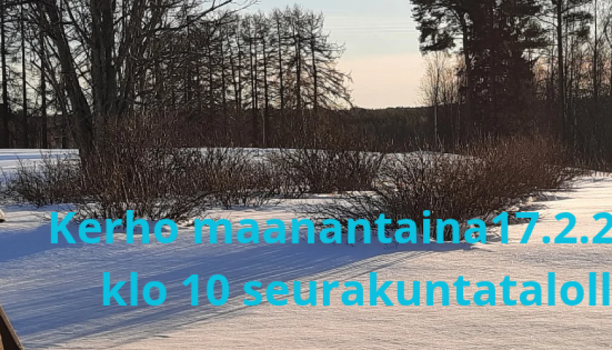 Maanantaikerho 17.2.2025