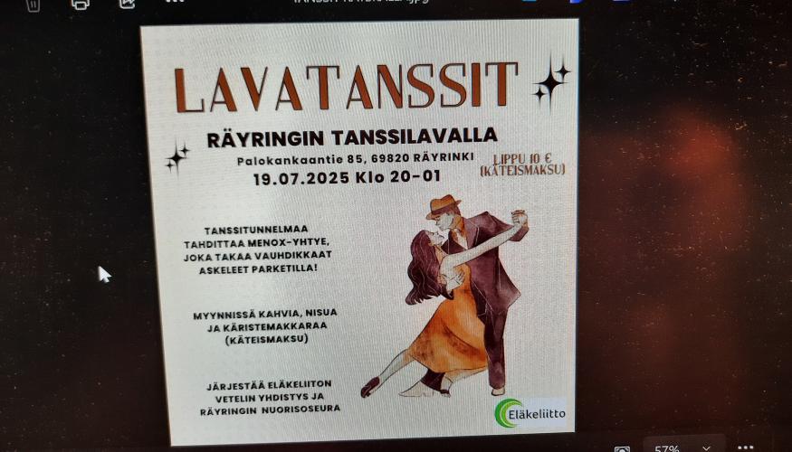 Ilmoitus tansseista